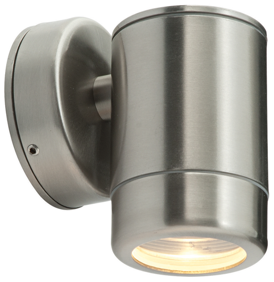Saxby Lighting Odyssey Single Fixed IP65 Brushed Stainless Steel Spotlight
