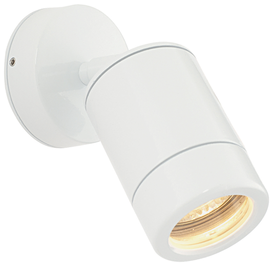 Saxby Lighting Odyssey Single Adjustable IP65 Gloss White Spotlight