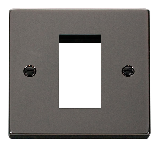 Click Deco Black Nickel 1G 1 Module Euro Media Plate