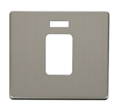 Click Definity Screwless Stainless Steel 1G 45A DP Switch & Neon Black Insert