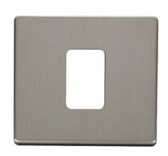 Click Definity Screwless Stainless Steel 1G 45A DP Switch Black Insert