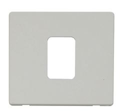 Click Definity Screwless Polar White 1G 45A DP Switch White Insert