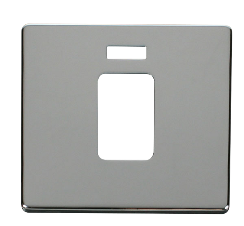 Click Definity Screwless Polished Chrome 1G 45A DP Switch & Neon Black Insert