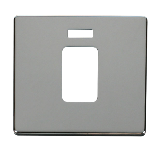 Click Definity Screwless Polished Chrome 1G 45A DP Switch & Neon Black Insert