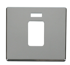 Click Definity Screwless Polished Chrome 1G 45A DP Switch & Neon Black Insert
