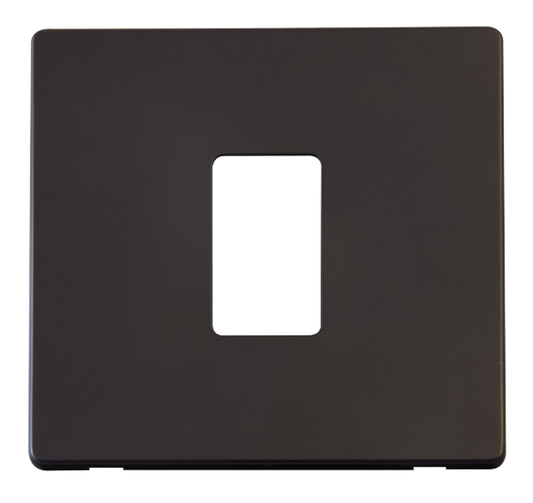 Click Definity Screwless Black 1G 2W Single Light Switch Black Insert