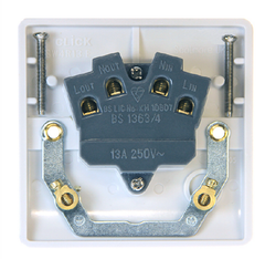 Click Mode White 1G 13A Unswitched Fused Connection Unit