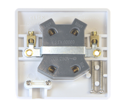 Click Mode White 1G 20A DP Switch c/w Flex Outlet
