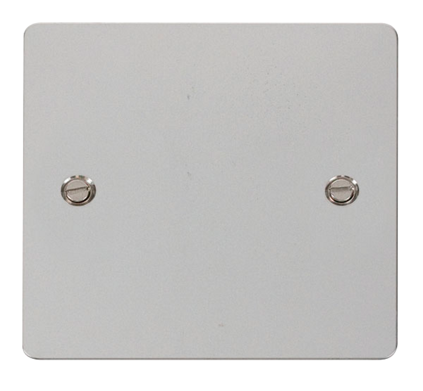 Click Define Polished Chrome 1G Single Blank Plate