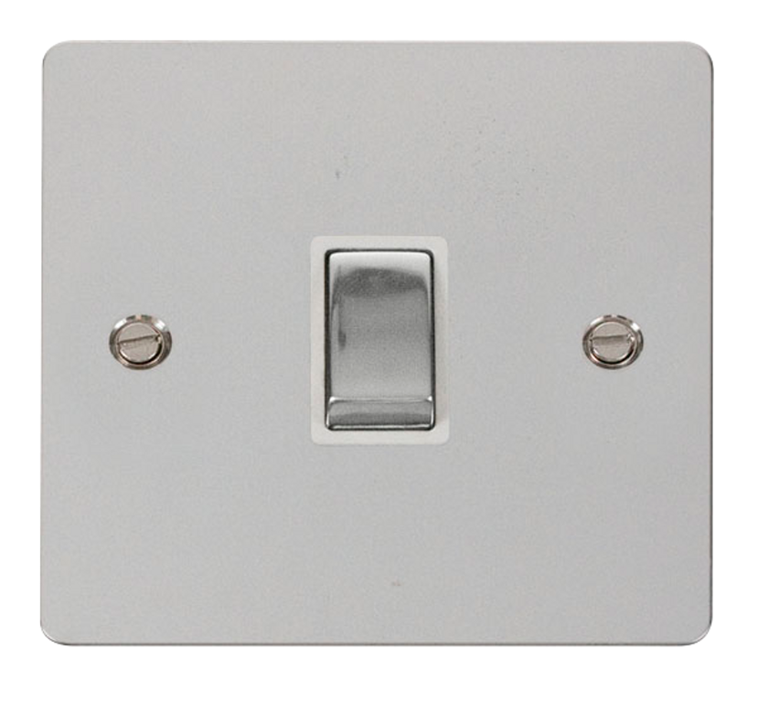 Click Define Polished Chrome 1G 20A DP Switch White Insert