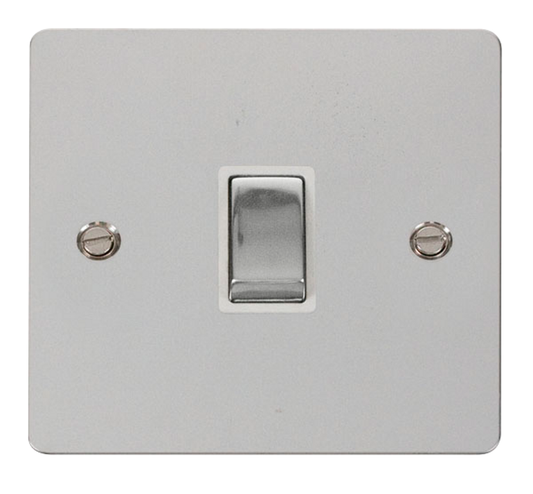 Click Define Polished Chrome 1G 20A DP Switch White Insert