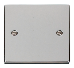 Click Deco Polished Chrome 1G Single Blank Plate