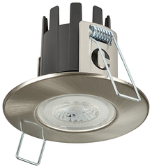 Collingwood H2Lite Brushed Steel Fixed Cool White IP65 Fire Rated Downlight