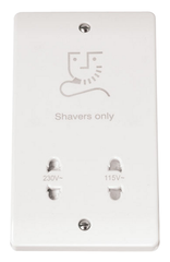 Click Mode White Shaver Socket