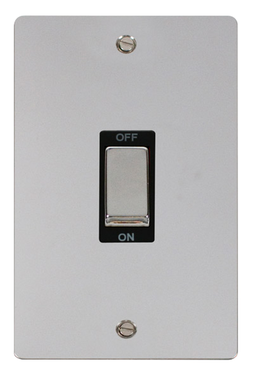 Click Define Polished Chrome 2G 45A DP Vertical Switch Black Insert