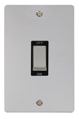Click Define Polished Chrome 2G 45A DP Vertical Switch Black Insert