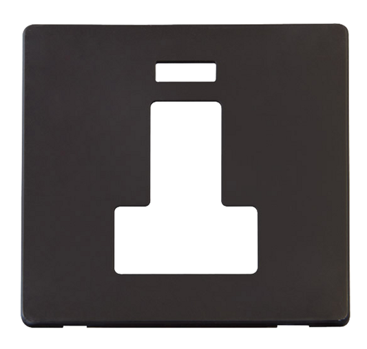 Click Definity Screwless Black 1G 13A Switched Fused Connection Unit & Neon Black Insert