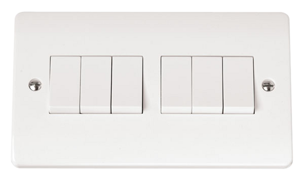 Click Mode White 6G 2W Light Switch