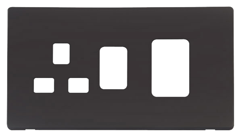 Click Definity Screwless Black 2G 45A DP Cooker Control Unit Black Insert