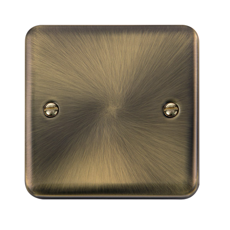 Click Deco Plus Antique Brass 1G Single Blank Plate