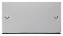 Click Deco Polished Chrome 2G Double Blank Plate