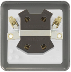 Click Deco Plus Stainless Steel 1G 20A DP Switch White Insert