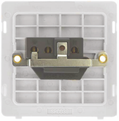 Click Definity Screwless Polar White 1G 2A Round Pin Single Socket White Insert
