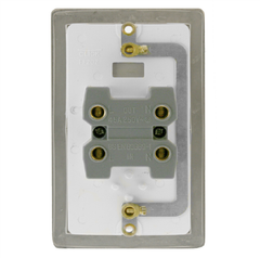 Click Define Stainless Steel 2G 45A DP Vertical Switch Black Insert