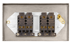 Click Deco Polished Chrome 4G 2W Quadruple Light Switch White Insert
