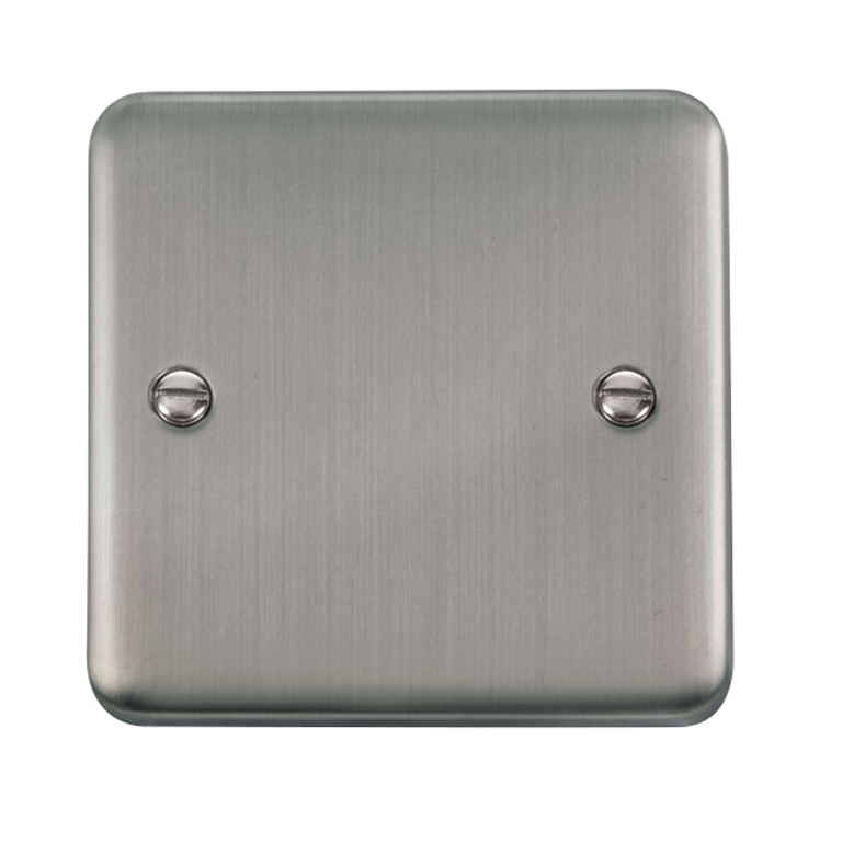 Click Deco Plus Stainless Steel 1G Single Blank Plate