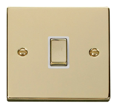 Click Deco Polished Brass 1G 20A DP Switch White Insert