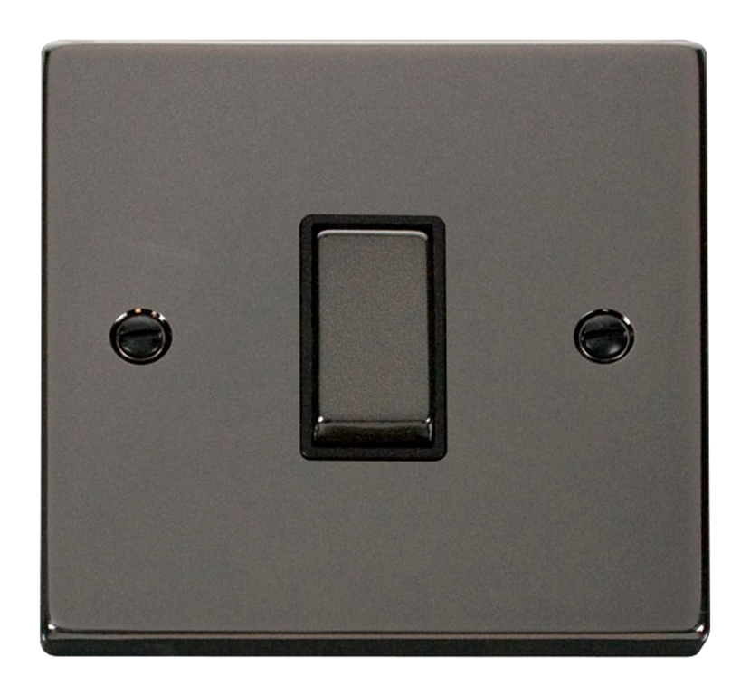 Click Single Light Switch Click Deco Black Nickel 1G 2W Single Light Switch Black Insert – Sparky ...