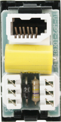 Click Euro Media White 1 Module BT/Telephone Master Outlet Insert