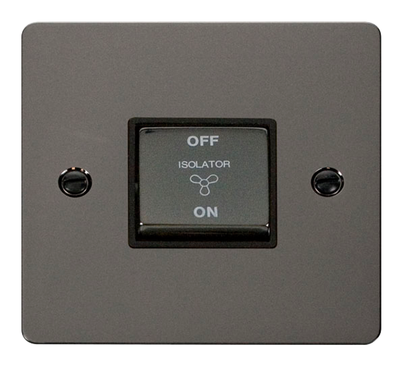 Click Define Black Nickel 1G Fan Isolator Switch Black Insert