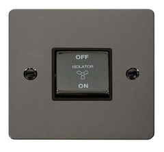 Click Define Black Nickel 1G Fan Isolator Switch Black Insert