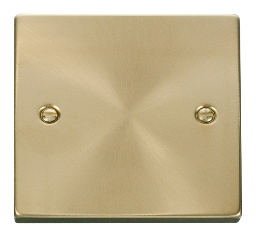 Click Deco Satin Brass 1G Single Blank Plate