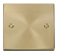 Click Deco Satin Brass 1G Single Blank Plate