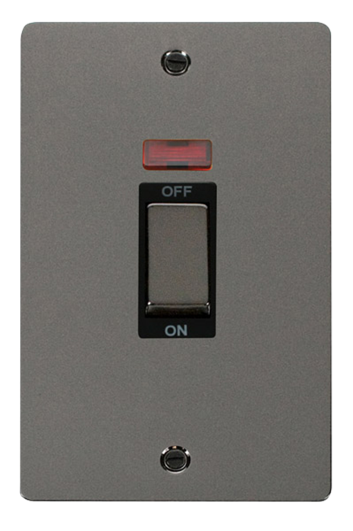 Click Define Black Nickel 2G 45A DP Vertical Switch & Neon Black Insert