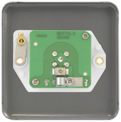 Click Deco Plus Polished Brass 1G F Satellite Outlet Plate White Insert