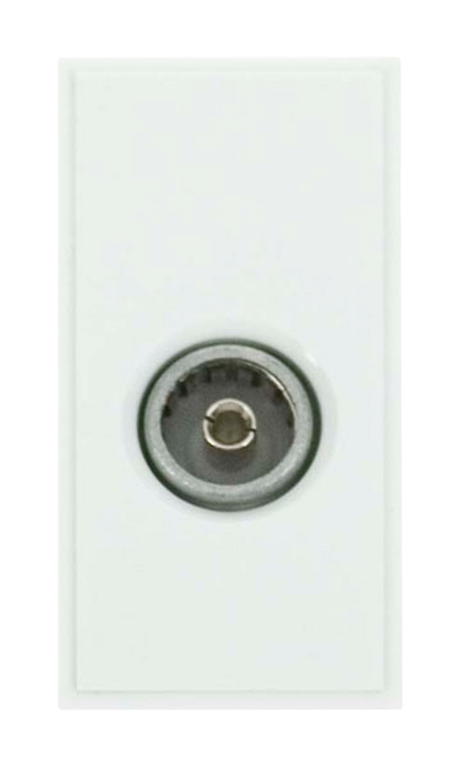 Click Euro Media White 1 Module TV Coaxial Outlet Insert