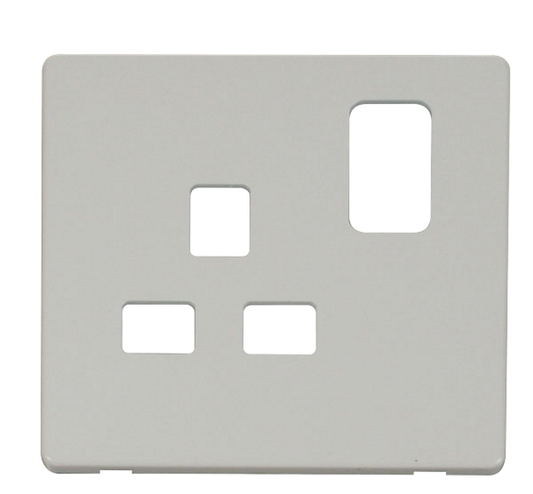 Click Definity Screwless Polar White 1G 13A Single Switched Socket White Insert