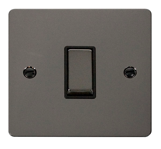 Click Define Black Nickel 1G 2W Single Light Switch Black Insert