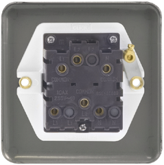 Click Deco Plus Satin Chrome 1G Fan Isolator Switch Black Insert