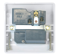 Click Mode White 1G 13A Single Switched Socket
