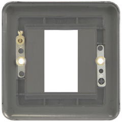 Click Deco Plus Polished Brass 1G 1 Module Euro Media Plate