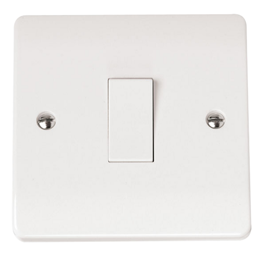 Click Mode White 1G 2W Single Light Switch