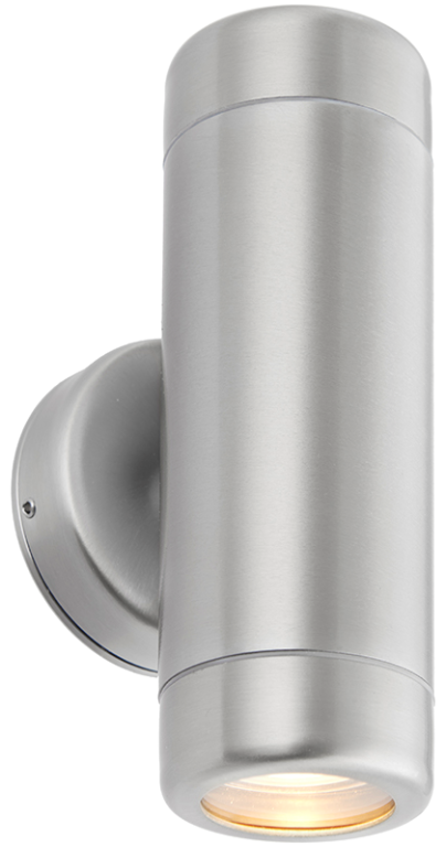 Saxby Lighting Odyssey Twin Up/Down Fixed IP65 Brushed Stainless Steel Spotlight