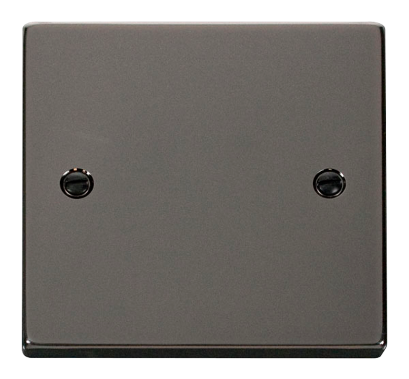 Click Deco Black Nickel 1G Single Blank Plate