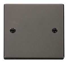 Click Deco Black Nickel 1G Single Blank Plate