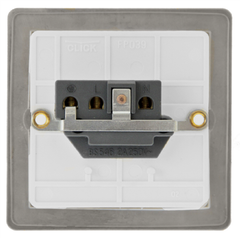 Click Define Polished Chrome 1G 2A Round Pin Single Socket Black Insert